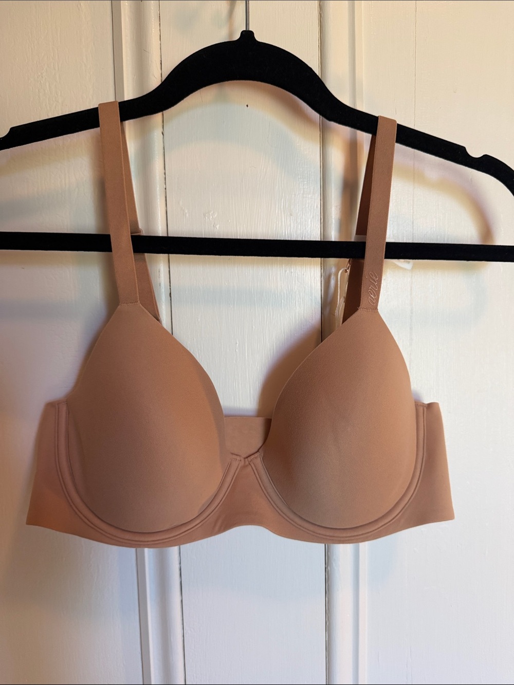 aerie Smooth T-Shirt Bra in Nude Tan